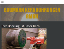 Tablet Screenshot of baumann-kernbohrungen.ch